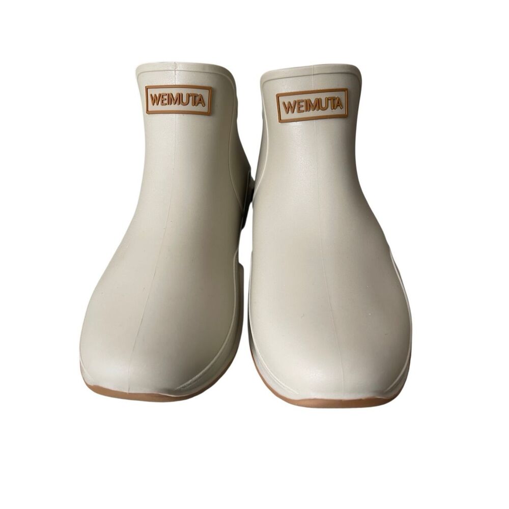 Women’s Cream Waterproof Winter Rain Boots